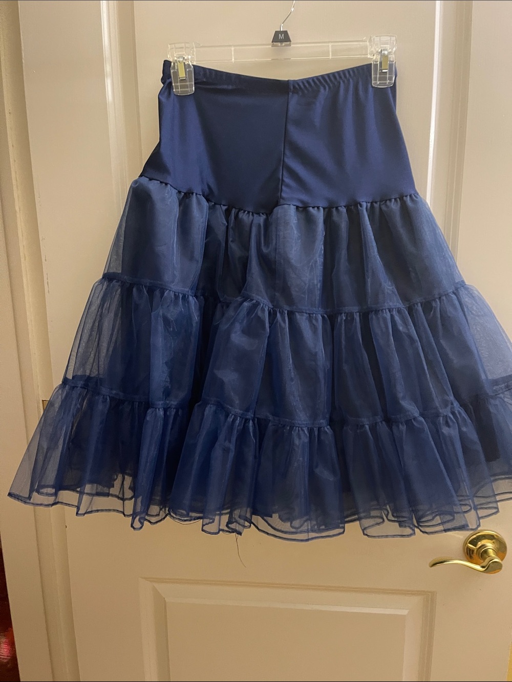 Navy Tiered Tulle A-Line Skirt